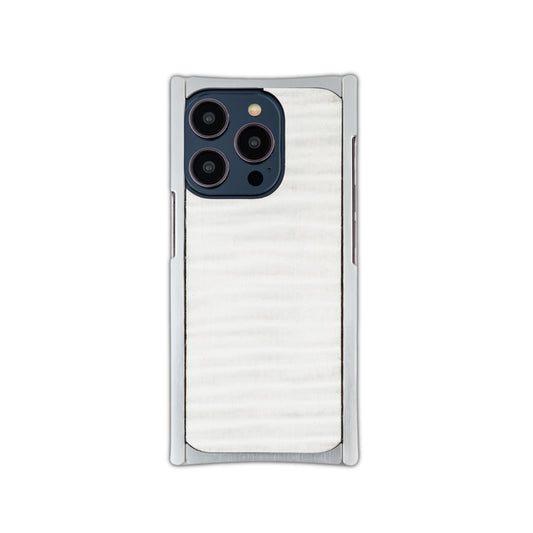 silver aluminum white g10 iphone case back view