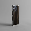 silver aluminum ebony iphone case up right