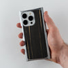 silver aluminum ebony iphone case in hand